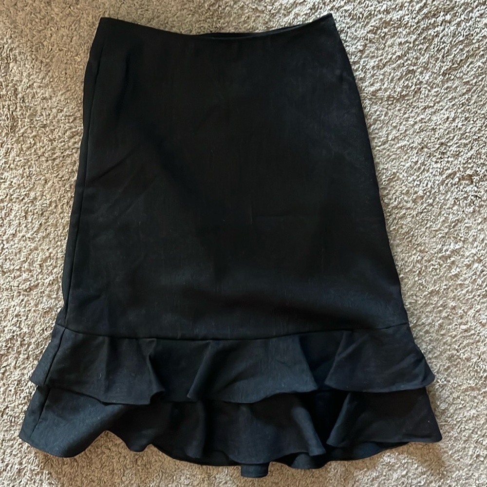 Anthropologie pencil skirt with ruffle flare